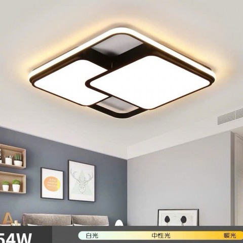 Đèn ốp trần kiểu 2 HÌNH VUÔNG LỒNG NHAU. 3M, có điều khiển