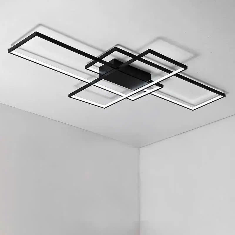 Đèn ốp trần kiểu ZÍC ZẮC, KT: 3M, có điều khiển, màu đen