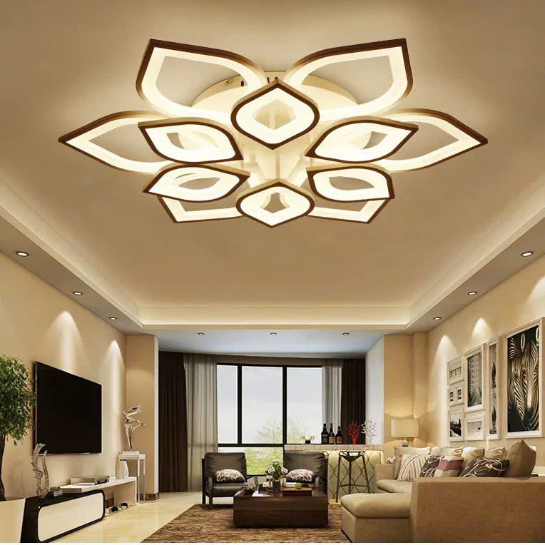 Bộ đèn mâm mica D850, tay đèn hình Quả Đào, 3 chế độ màu, điều khiển từ xa có chức năng DIMER