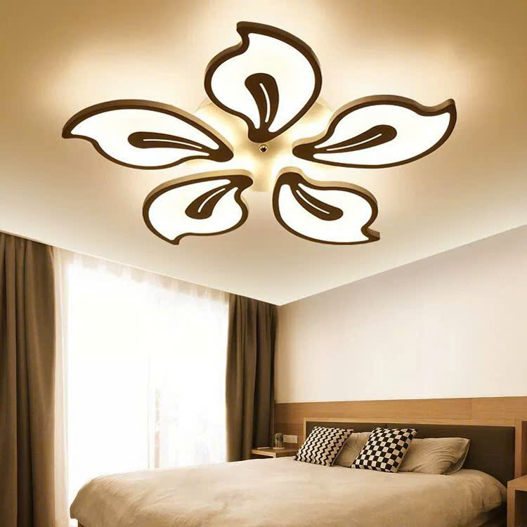 Bộ đèn mâm mica D600, tay đèn hình Lá cây - 1, 3 chế độ màu, điều khiển từ xa có chức năng DIMER