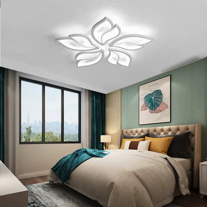 Bộ đèn mâm mica D600, tay đèn hình Lá cây - 2, 3 chế độ màu, điều khiển từ xa có chức năng DIMER