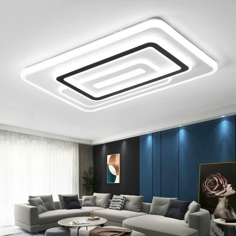 Đèn ốp trần kiểu dáng 3 hình chữ nhật lồng nhau
