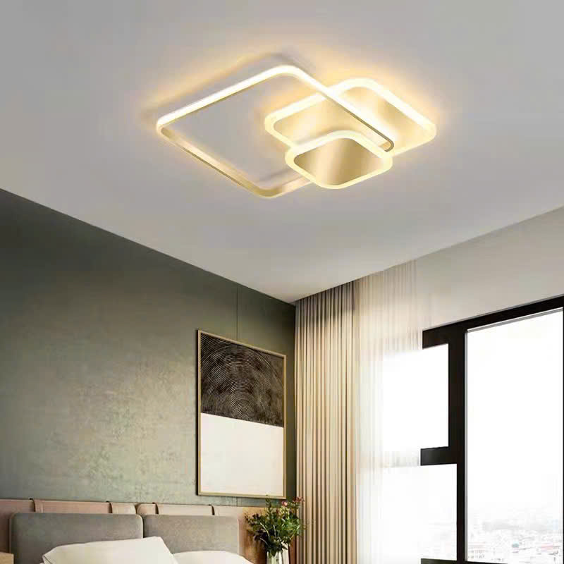 Đèn ốp trần kiểu dáng 3 hình vuông lồng nhau